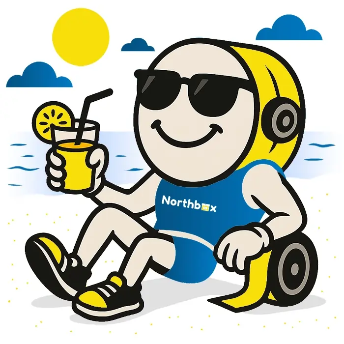 Tape Muscle Man at the Beach Chilling